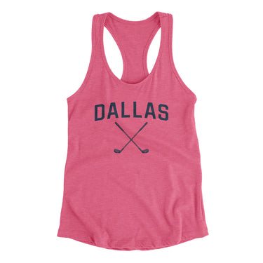 Dallas Golf Women's Racerback Tank-Vintage Pink-Allegiant Goods Co. Vintage Sports Apparel