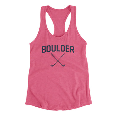 Boulder Golf Women's Racerback Tank-Vintage Pink-Allegiant Goods Co. Vintage Sports Apparel