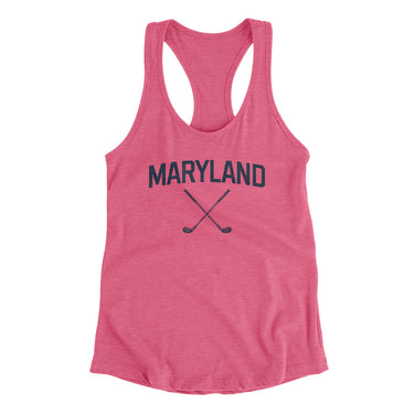 Maryland Golf Women's Racerback Tank-Vintage Pink-Allegiant Goods Co. Vintage Sports Apparel