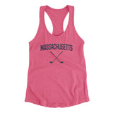 Massachusetts Golf Women's Racerback Tank-Vintage Pink-Allegiant Goods Co. Vintage Sports Apparel