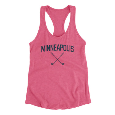 Minneapolis Golf Women's Racerback Tank-Vintage Pink-Allegiant Goods Co. Vintage Sports Apparel