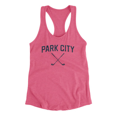 Park City Golf Women's Racerback Tank-Vintage Pink-Allegiant Goods Co. Vintage Sports Apparel