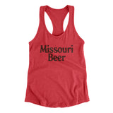 Missouri Beer Women's Racerback Tank-Vintage Red-Allegiant Goods Co. Vintage Sports Apparel