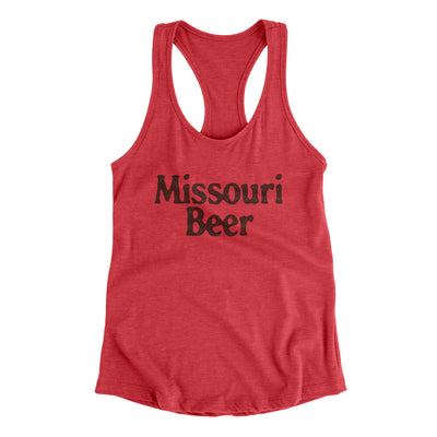 Missouri Beer Women's Racerback Tank-Vintage Red-Allegiant Goods Co. Vintage Sports Apparel