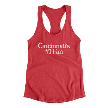 Cincinnati's Number 1 Fan Women's Racerback Tank-Allegiant Goods Co. Vintage Sports Apparel
