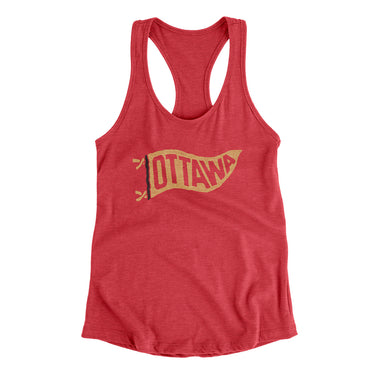 Ottawa Pennant Women's Racerback Tank-Vintage Red-Allegiant Goods Co. Vintage Sports Apparel