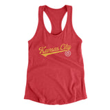 Kansas City Vintage Script Women's Racerback Tank-Allegiant Goods Co. Vintage Sports Apparel