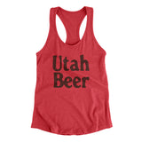 Utah Beer Women's Racerback Tank-Vintage Red-Allegiant Goods Co. Vintage Sports Apparel