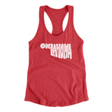 Oklahoma State Shape Text Women's Racerback Tank-Allegiant Goods Co. Vintage Sports Apparel