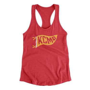 Kcmo Pennant Women's Racerback Tank-Vintage Red-Allegiant Goods Co. Vintage Sports Apparel