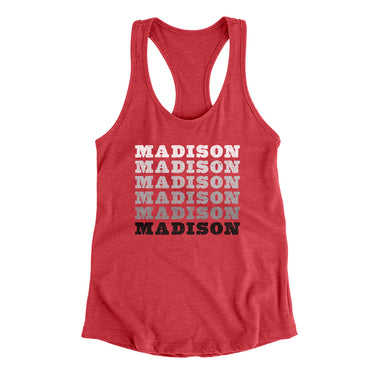 Madison Repeat Women's Racerback Tank-Vintage Red-Allegiant Goods Co. Vintage Sports Apparel
