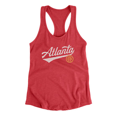 Atlanta Vintage Script Women's Racerback Tank-Allegiant Goods Co. Vintage Sports Apparel