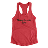 Massachusetts Beer Women's Racerback Tank-Vintage Red-Allegiant Goods Co. Vintage Sports Apparel