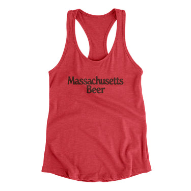 Massachusetts Beer Women's Racerback Tank-Vintage Red-Allegiant Goods Co. Vintage Sports Apparel