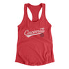 Cincinnati Vintage Script Women's Racerback Tank-Vintage Red-Allegiant Goods Co. Vintage Sports Apparel