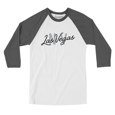 Las Vegas Nv Overprinted Men/Unisex Raglan 3/4 Sleeve T-Shirt-Allegiant Goods Co. Vintage Sports Apparel
