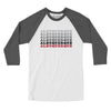 Albuquerque Repeat Men/Unisex Raglan 3/4 Sleeve T-Shirt-White with Asphalt-Allegiant Goods Co. Vintage Sports Apparel