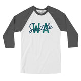 Seattle Wa Overprinted Men/Unisex Raglan 3/4 Sleeve T-Shirt-Allegiant Goods Co. Vintage Sports Apparel