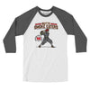 Butte Smoke Eaters Men/Unisex Raglan 3/4 Sleeve T-Shirt-White with Asphalt-Allegiant Goods Co. Vintage Sports Apparel