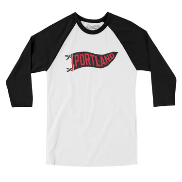 Portland Pennant Men/Unisex Raglan 3/4 Sleeve T-Shirt-Allegiant Goods Co. Vintage Sports Apparel