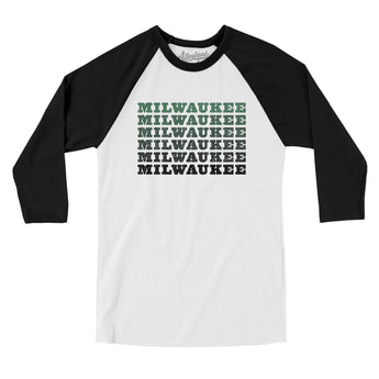 Milwaukee Repeat Men/Unisex Raglan 3/4 Sleeve T-Shirt-Allegiant Goods Co. Vintage Sports Apparel