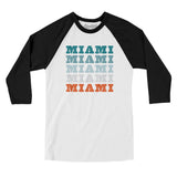 Miami Repeat Men/Unisex Raglan 3/4 Sleeve T-Shirt-Allegiant Goods Co. Vintage Sports Apparel