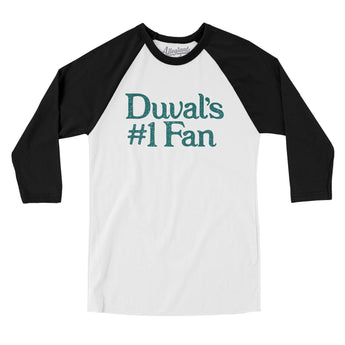 Duval's Number 1 Fan Men/Unisex Raglan 3/4 Sleeve T-Shirt-Allegiant Goods Co. Vintage Sports Apparel