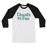 Duval's Number 1 Fan Men/Unisex Raglan 3/4 Sleeve T-Shirt-Allegiant Goods Co. Vintage Sports Apparel