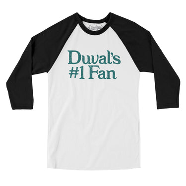 Duval's Number 1 Fan Men/Unisex Raglan 3/4 Sleeve T-Shirt-Allegiant Goods Co. Vintage Sports Apparel