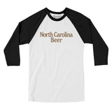 North Carolina Beer Men/Unisex Raglan 3/4 Sleeve T-Shirt-Allegiant Goods Co. Vintage Sports Apparel