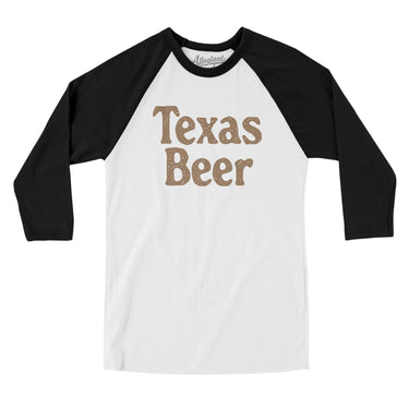 Texas Beer Men/Unisex Raglan 3/4 Sleeve T-Shirt-Allegiant Goods Co. Vintage Sports Apparel