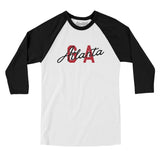 Atlanta Ga Overprinted Men/Unisex Raglan 3/4 Sleeve T-Shirt-Allegiant Goods Co. Vintage Sports Apparel