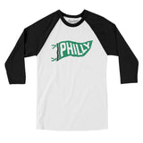 Philly Pennant Men/Unisex Raglan 3/4 Sleeve T-Shirt-Allegiant Goods Co. Vintage Sports Apparel