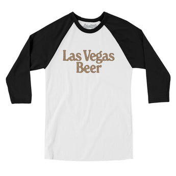 Las Vegas Beer Men/Unisex Raglan 3/4 Sleeve T-Shirt-Allegiant Goods Co. Vintage Sports Apparel