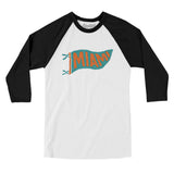 Miami Pennant Men/Unisex Raglan 3/4 Sleeve T-Shirt-Allegiant Goods Co. Vintage Sports Apparel