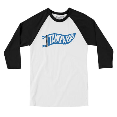 Tampa Bay Pennant Men/Unisex Raglan 3/4 Sleeve T-Shirt-Allegiant Goods Co. Vintage Sports Apparel