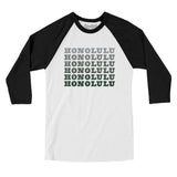 Honolulu Repeat Men/Unisex Raglan 3/4 Sleeve T-Shirt-Allegiant Goods Co. Vintage Sports Apparel
