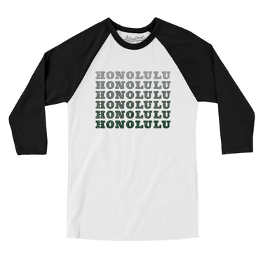 Honolulu Repeat Men/Unisex Raglan 3/4 Sleeve T-Shirt-Allegiant Goods Co. Vintage Sports Apparel