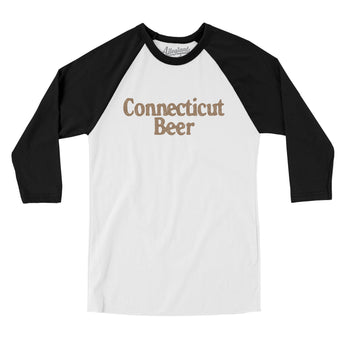 Connecticut Beer Men/Unisex Raglan 3/4 Sleeve T-Shirt-Allegiant Goods Co. Vintage Sports Apparel