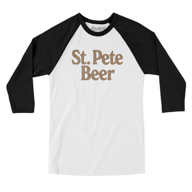 St. Pete Beer Men/Unisex Raglan 3/4 Sleeve T-Shirt-Allegiant Goods Co. Vintage Sports Apparel