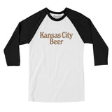 Kansas City Beer Men/Unisex Raglan 3/4 Sleeve T-Shirt-Allegiant Goods Co. Vintage Sports Apparel