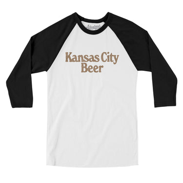 Kansas City Beer Men/Unisex Raglan 3/4 Sleeve T-Shirt-Allegiant Goods Co. Vintage Sports Apparel