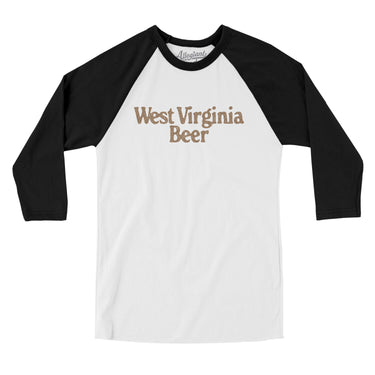 West Virginia Beer Men/Unisex Raglan 3/4 Sleeve T-Shirt-Allegiant Goods Co. Vintage Sports Apparel