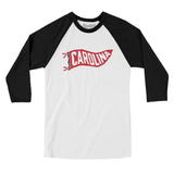 Carolina Pennant Men/Unisex Raglan 3/4 Sleeve T-Shirt-Allegiant Goods Co. Vintage Sports Apparel
