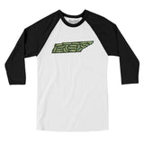 Tennessee Golf Course Map Men/Unisex Raglan 3/4 Sleeve T-Shirt-White with Black-Allegiant Goods Co. Vintage Sports Apparel