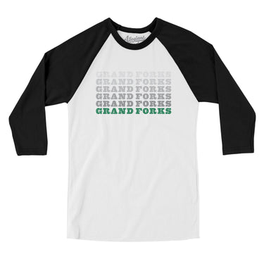 Grand Forks Repeat Men/Unisex Raglan 3/4 Sleeve T-Shirt-Allegiant Goods Co. Vintage Sports Apparel