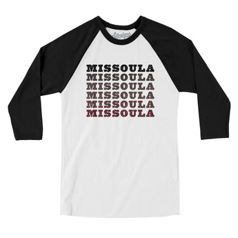 Missoula Repeat Men/Unisex Raglan 3/4 Sleeve T-Shirt-Allegiant Goods Co. Vintage Sports Apparel