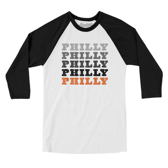Philly Repeat Men/Unisex Raglan 3/4 Sleeve T-Shirt-Allegiant Goods Co. Vintage Sports Apparel