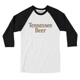 Tennessee Beer Men/Unisex Raglan 3/4 Sleeve T-Shirt-White with Black-Allegiant Goods Co. Vintage Sports Apparel