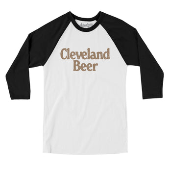 Cleveland Beer Men/Unisex Raglan 3/4 Sleeve T-Shirt-Allegiant Goods Co. Vintage Sports Apparel